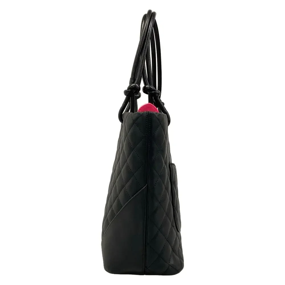 Chanel Cambon Line Medium Tote Bag A25167 Black White